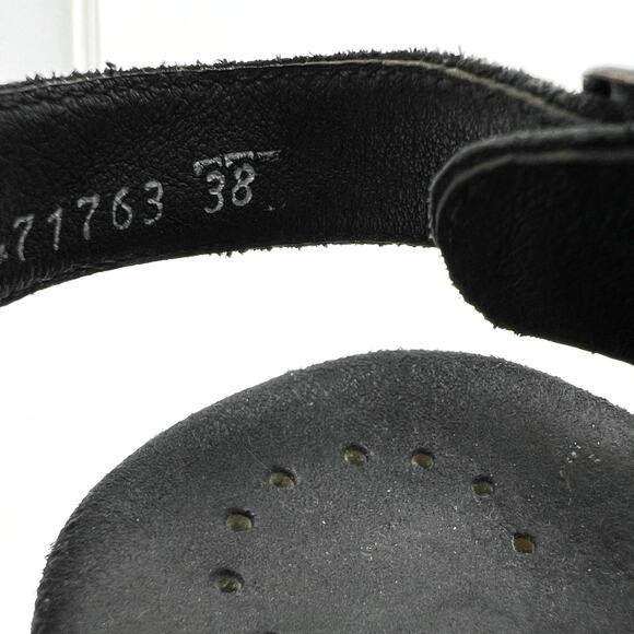 Mephisto Black Suede Open Toe Slingback Sandals Women's 8 US - Picture 9 of 9